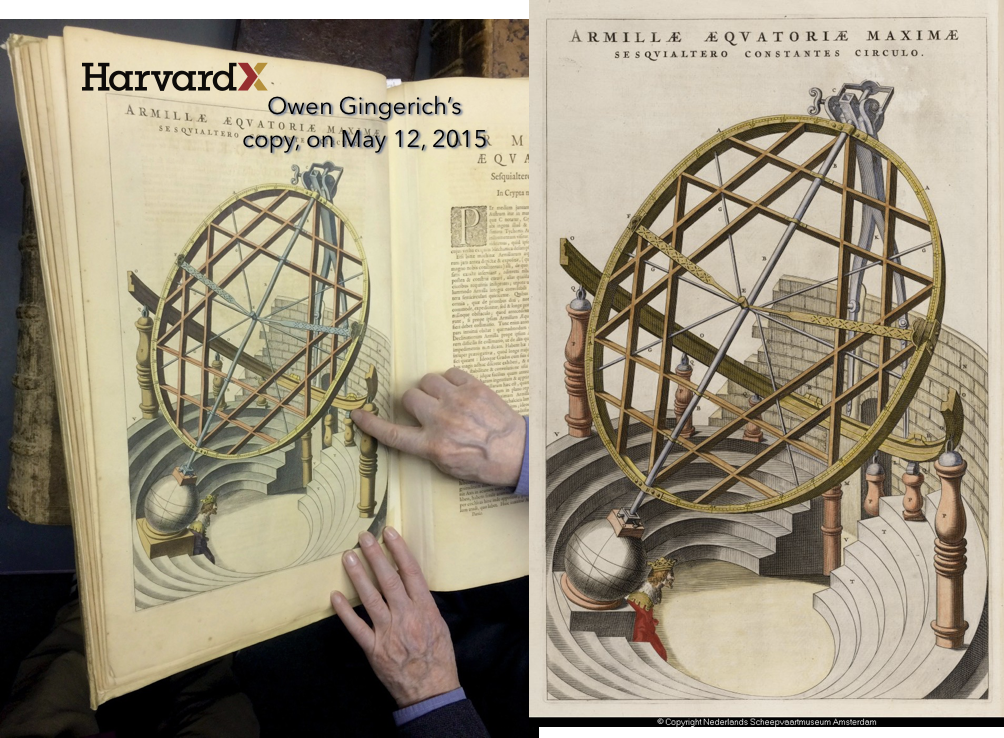 book showing Tycho Brahe’s instruments on Hven